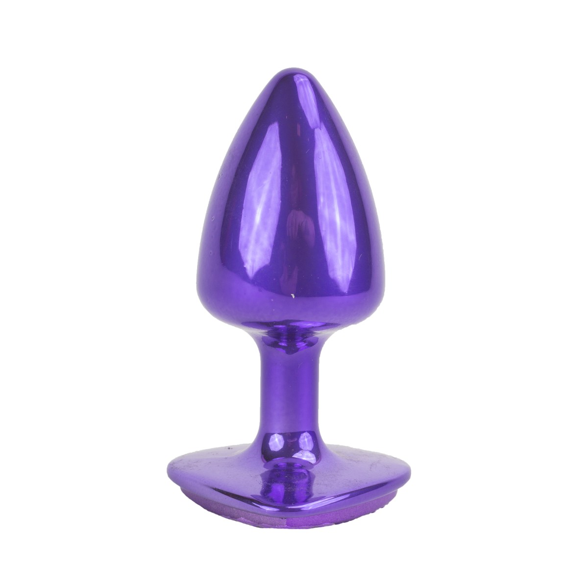 Plug Anal Cônico Tamanho "P" em Metal com Joia Cravada na Base Formato de Coração - Hard | 6 x 2,9 cm | Disponível em 8 Cores - 4