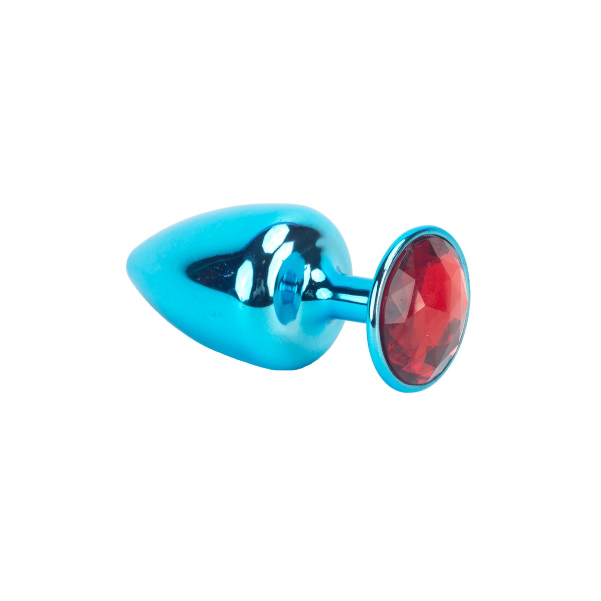 Plug Anal Cônico Tamanho P em Metal Polido com Joia na Base - Hard | 5,3 x 2,6 cm | Disponível em 22 Cores - 40