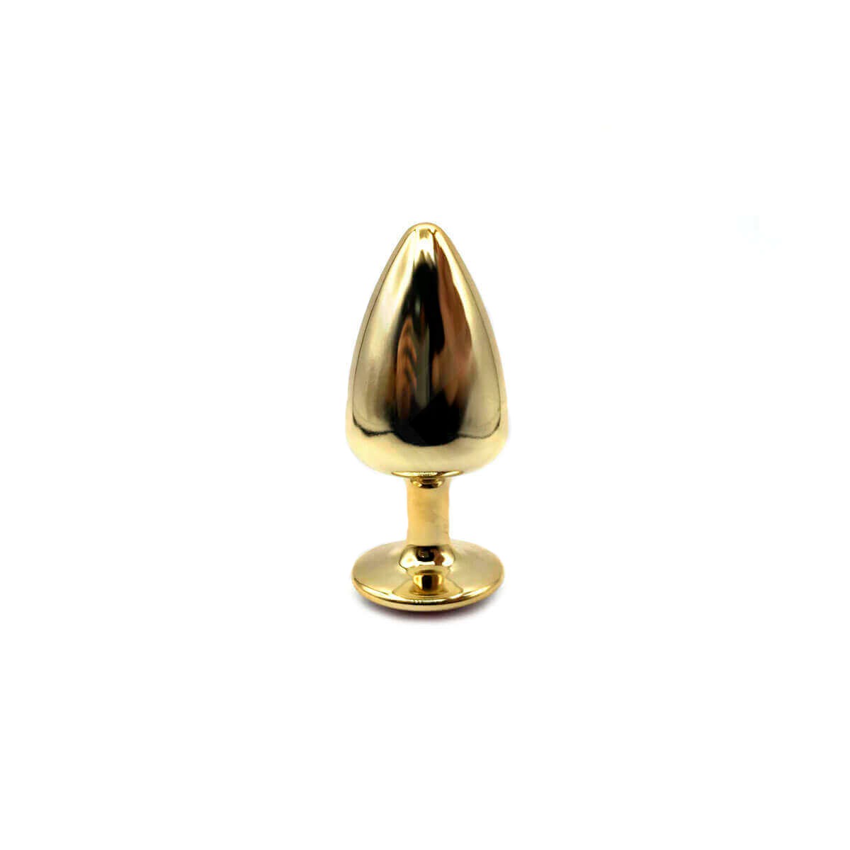 Plug Anal Cônico Tamanho P em Metal Polido com Joia na Base - Hard | 5,3 x 2,6 cm | Disponível em 22 Cores - 30