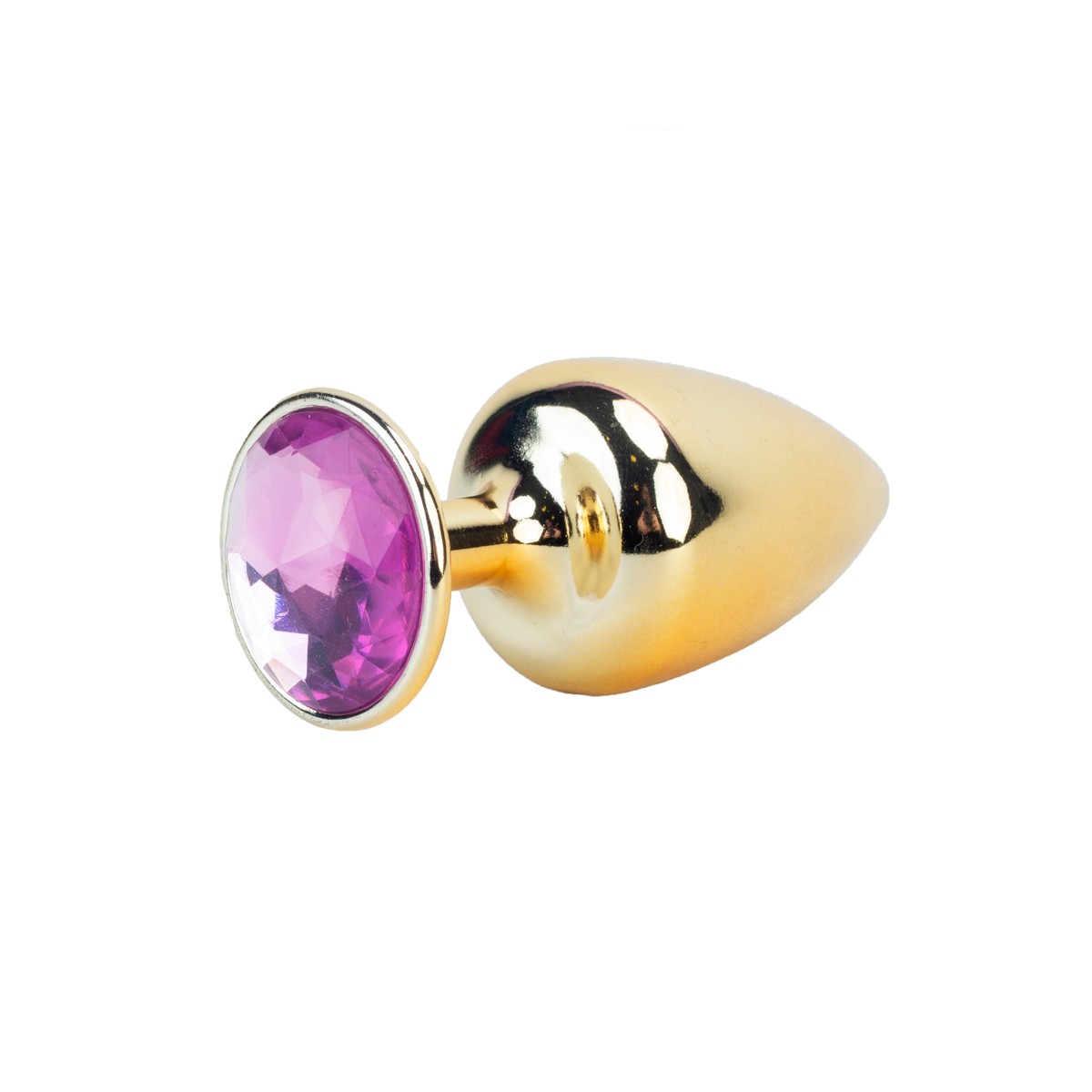 Plug Anal Cônico Tamanho P em Metal Polido com Joia na Base - Hard | 5,3 x 2,6 cm | Disponível em 22 Cores - 28