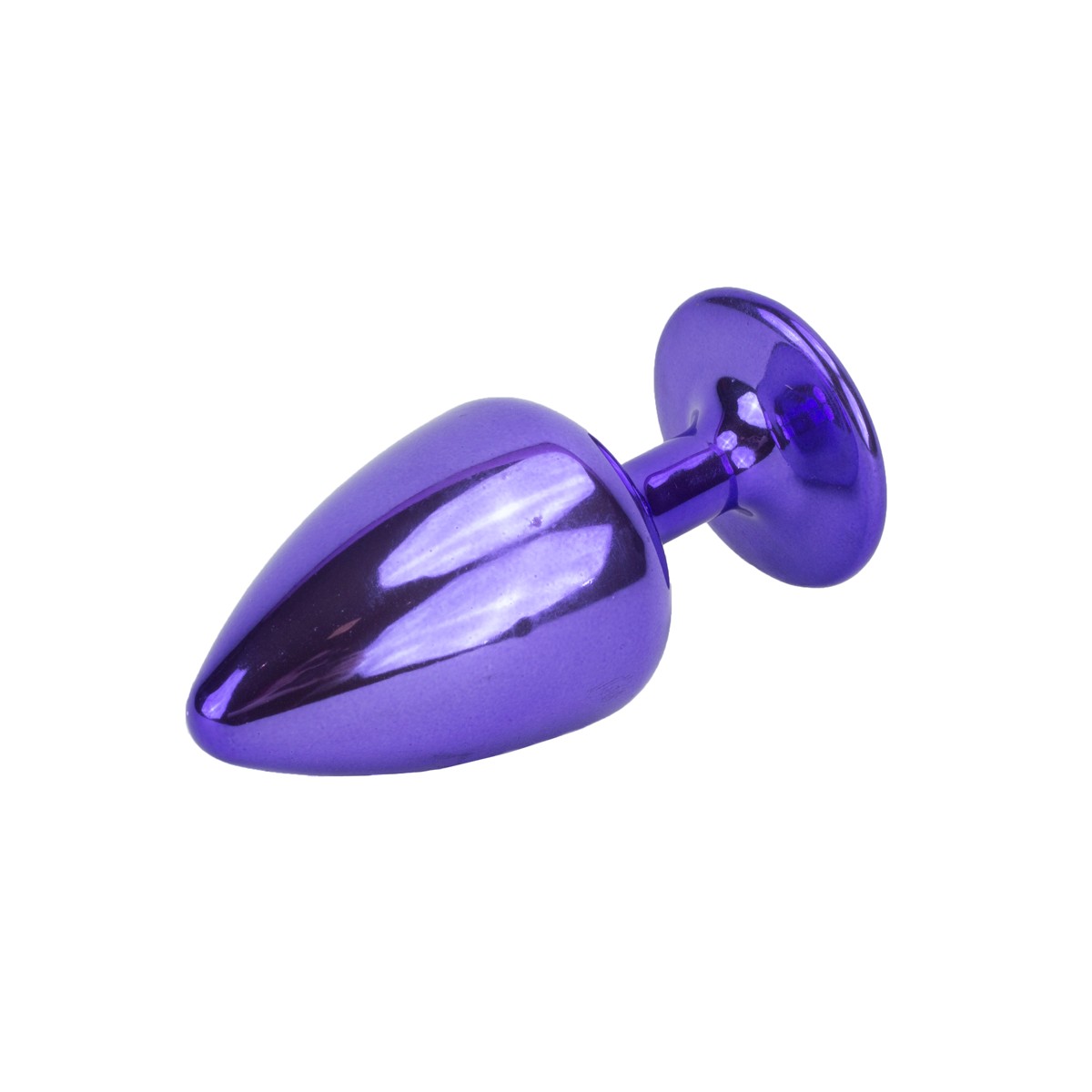 Plug Anal Cônico Tamanho P em Metal Polido com Joia na Base - Hard | 5,3 x 2,6 cm | Disponível em 22 Cores - 23