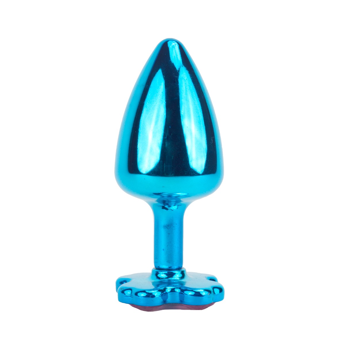 Plug Anal "M" em Metal com Joias na Base em Formato de Trevo - Hard | 6,7 x 3,2 cm | Disponível em 7 Cores - 32