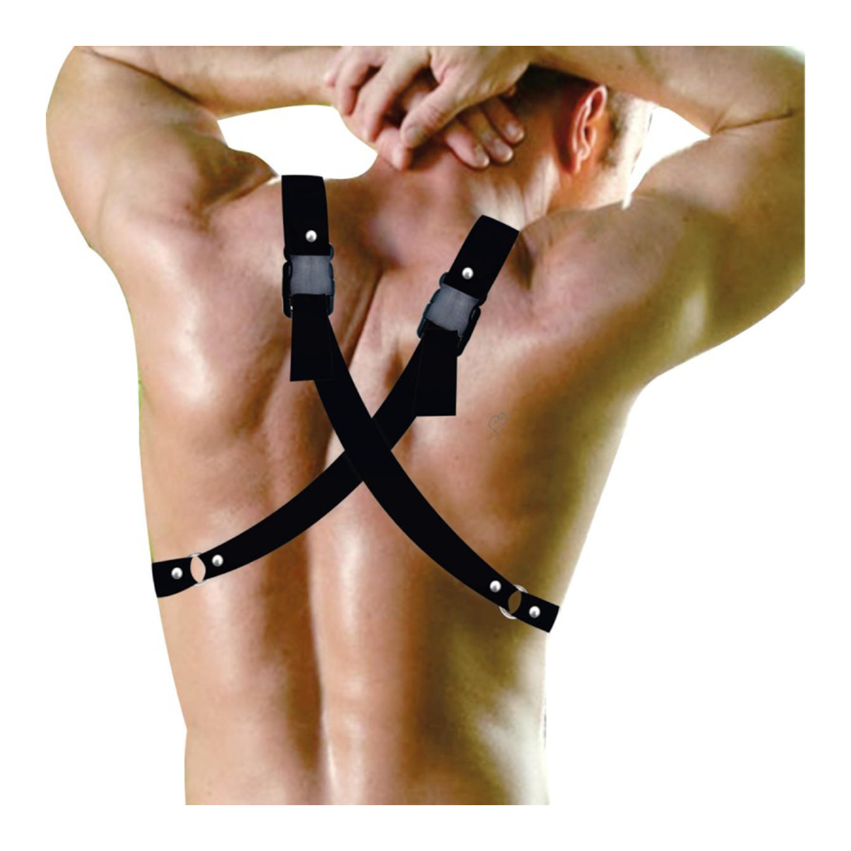 Harness Gladiador Fetish em Couro Eco Colete X - InNamorata Ruthless Colection - 3