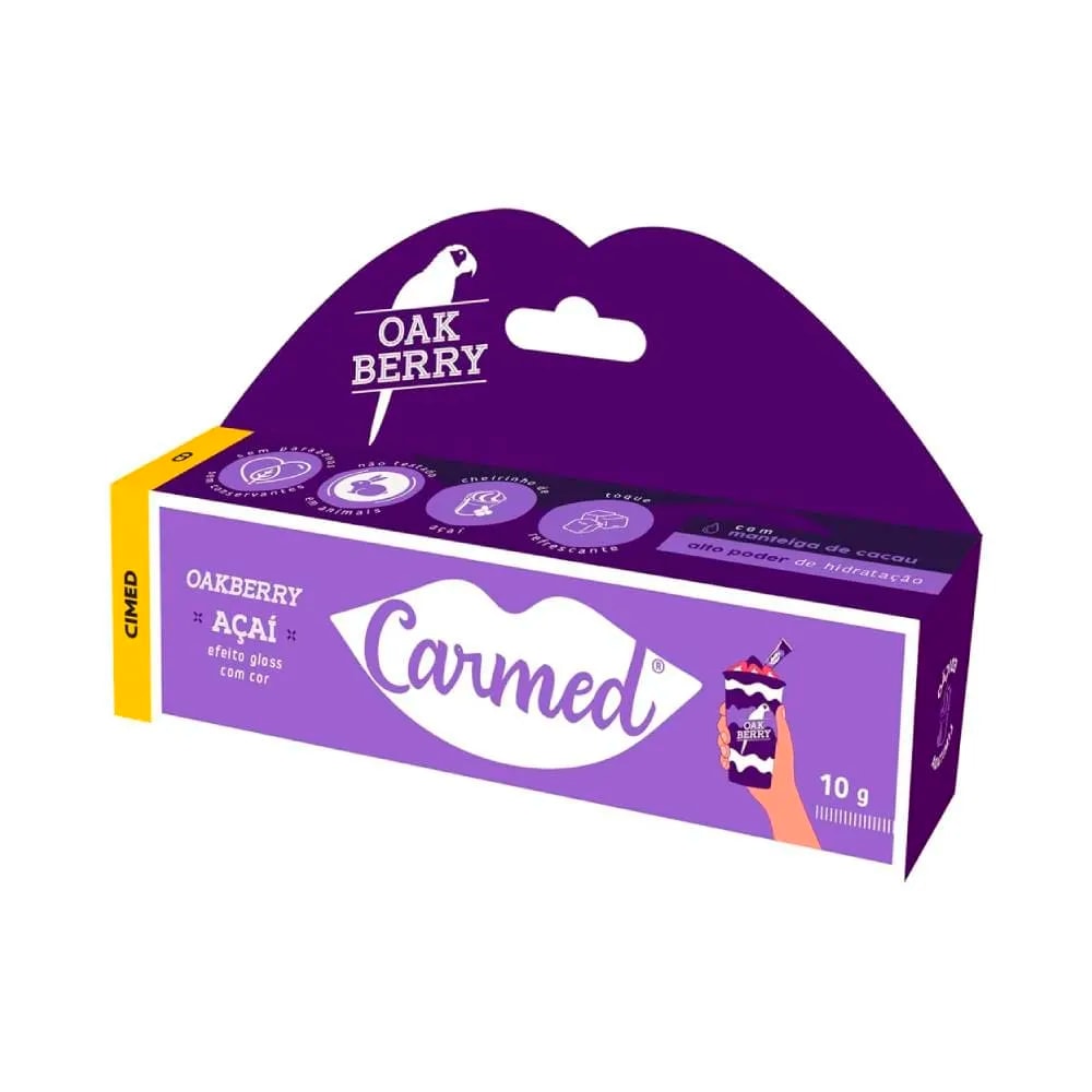 Hidratante Labial com Efeito Gloss, Cor e Sabor de Açaí - Carmed Oakberry | 10g - 3
