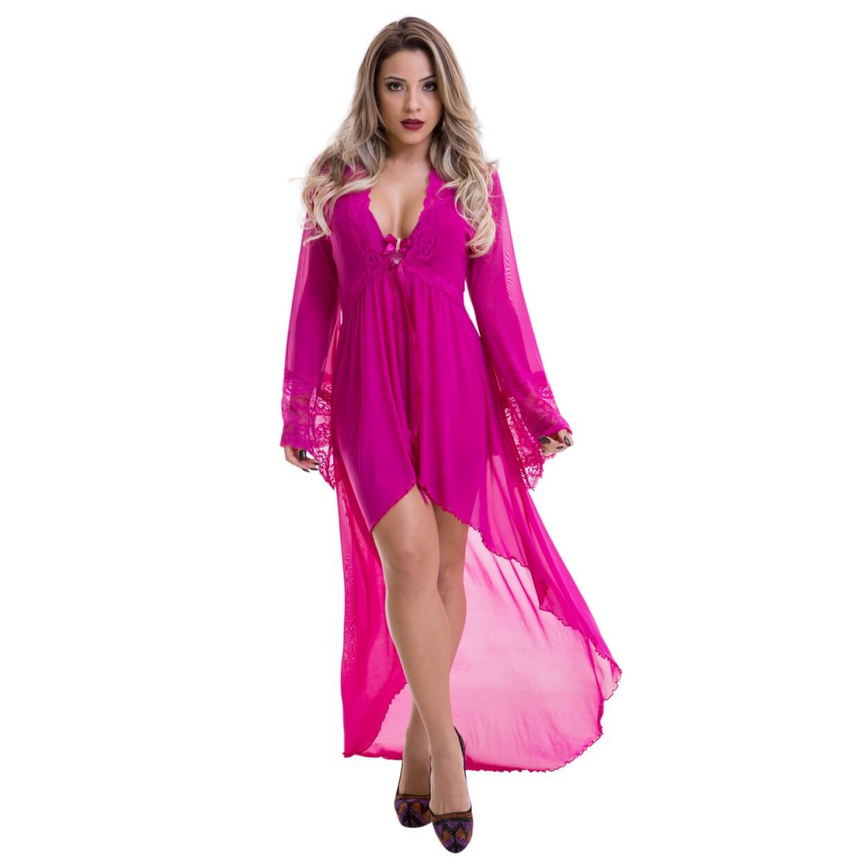 Hobby Ladonna em Tule Transparente com Detalhes em Renda - SPK Lingerie Sapeka | Disponível em 4 Cores | Tamanho Único - 1