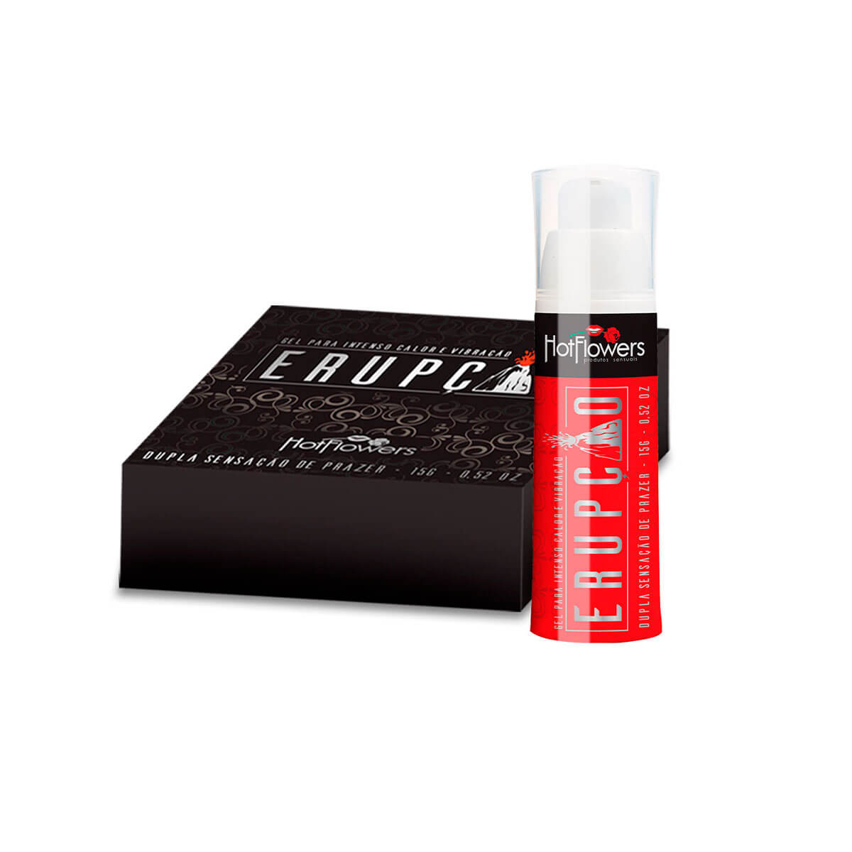 Gel Corporal com Intenso Calor e Vibração no Sabor de Laranja - Hot Flowers Erupção | 15g - 1