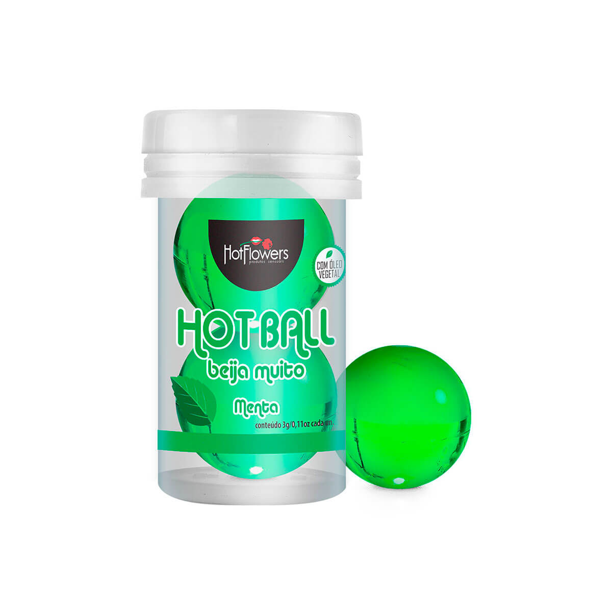 Bolinhas Explosivas com Óleos Corporais Beijáveis Aromatizados - Hot Flowers Hot Ball Beija Muito - 2 Unidades | Disponível em 7 Sabores - 2