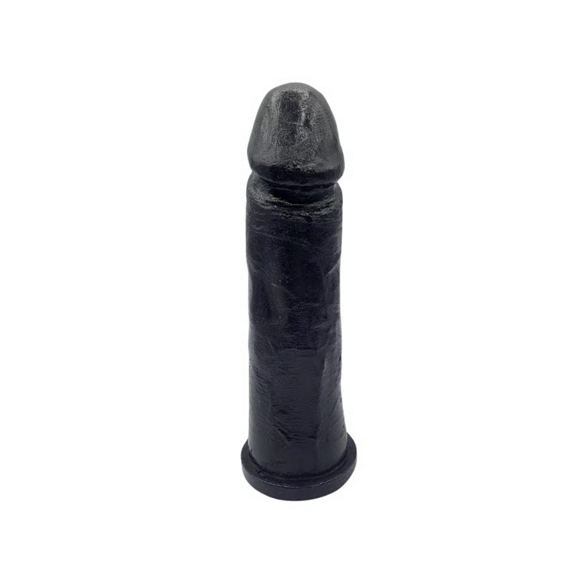Prótese Peniana com Glande Definida, Leve Texturas de Veias e Base Achatada para Cintas - InNamorata Royal N°28 Black | 17,5 x 4,5 cm - 4