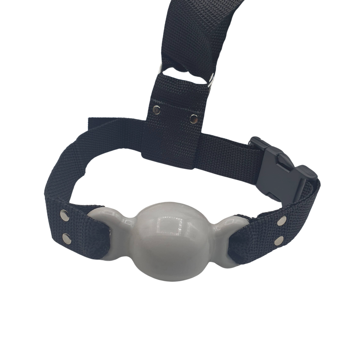 Kit Gag Ball com Algemas Ajustáveis, Mordaça em Nylon e Venda em Couro Ecológico - InNamorata Sex Night | Disponível em 8 Cores - 8