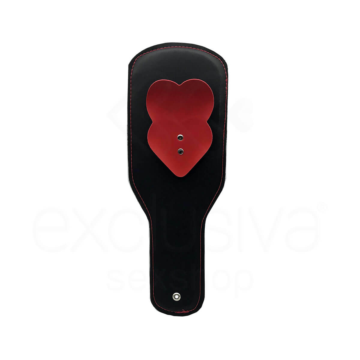 Palmatória em Couro Ecológico com Detalhes em Coração e Suporte para Pegada - InNamorata Sex Night - 31,5 cm - 3