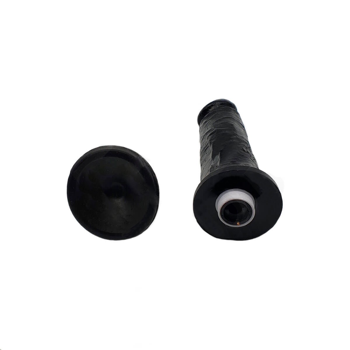 Prótese Peniana Realística em Silicone com Vibração Única, Leves Texturas de Veias, Ventosa e Glande Definida - InNamorata Versátil N°47 Black | 15 x 4,4 cm - 3