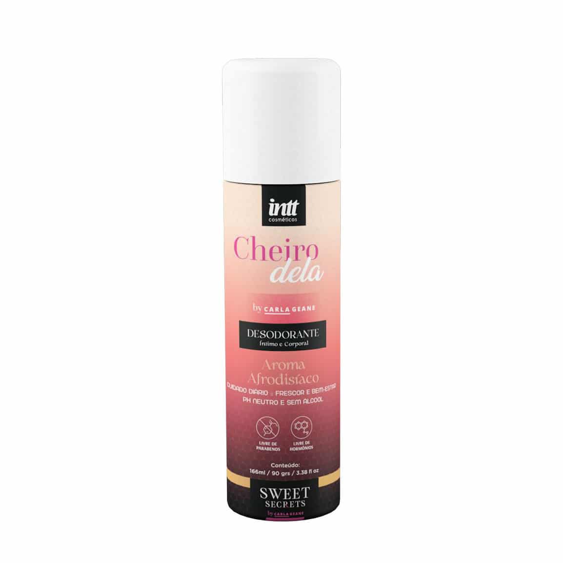Desodorante Íntimo e Corporal Feminino com Aroma Afrodisíaco - Intt Cheiro Dela Sweet Secrets By Carla Geane | 166 ml - 1