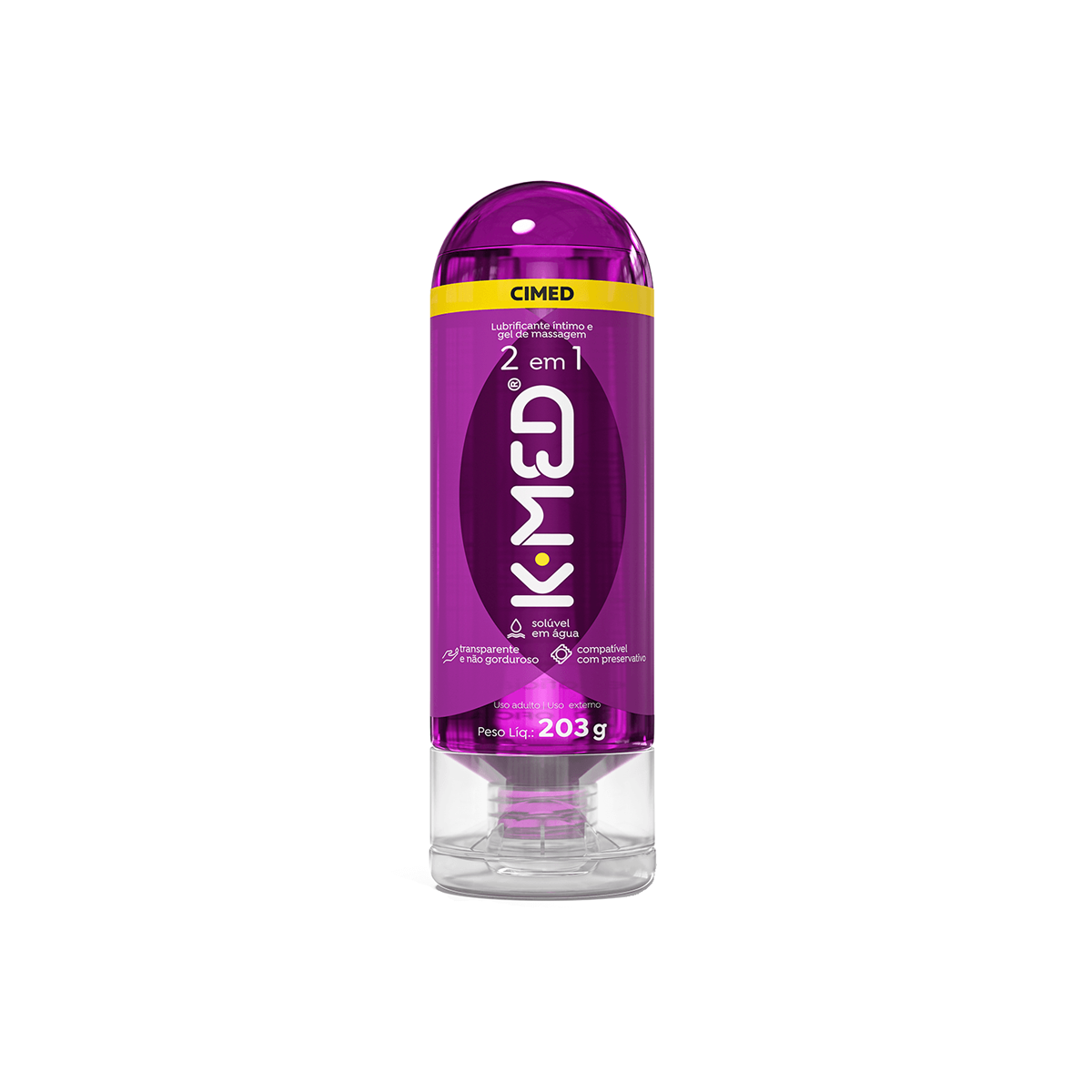 Gel para Massagem e Lubrificante Íntimo - K-Med 2 em 1 | 203g - 2