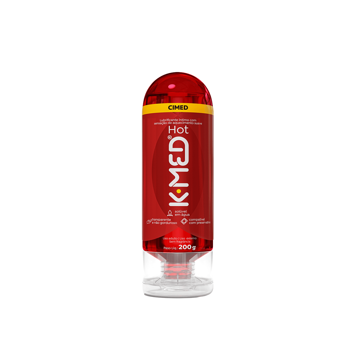 Gel Lubrificante Íntimo à Base D'Água com Sensação Suave de Aquecimento - K-Med Hot | 200 ml - 2