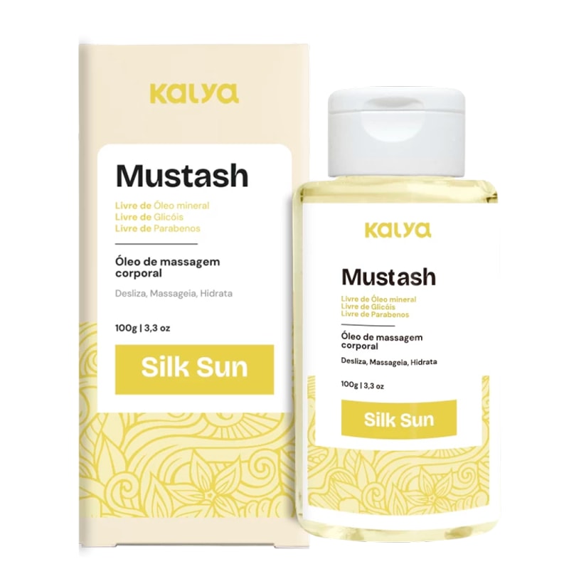 Óleo Deslizante para Massagem Corporal com Efeito que Aquece - Kalya Mustash Silk Sun | 100 ml - 1