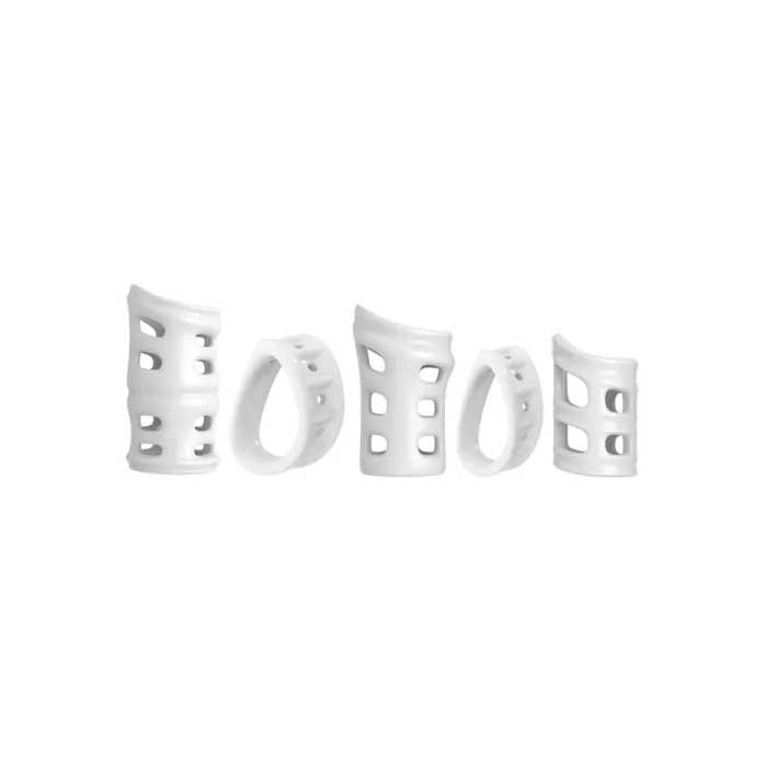 Kit com 5 anéis Corretores de Prepúcio em Vários Tamanhos e 3 Anéis Penianos - Cock Rings - 3