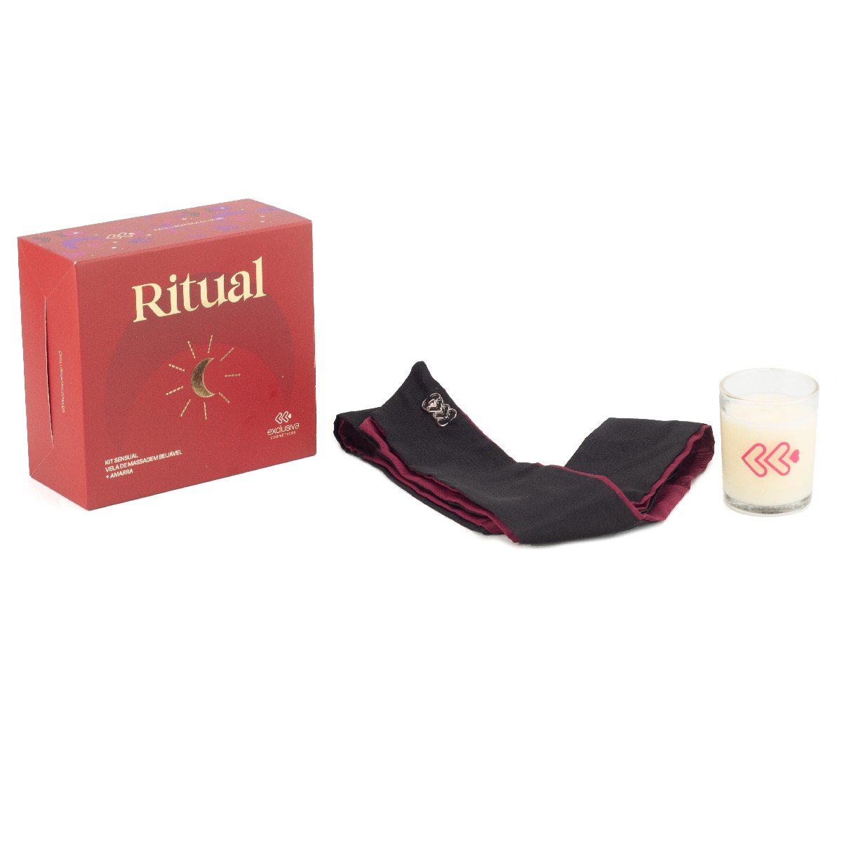 Kit com Amarra e Vela para Massagem Corporal Beijável - Exclusiva Ritual | Disponível em 2 Cores - 7