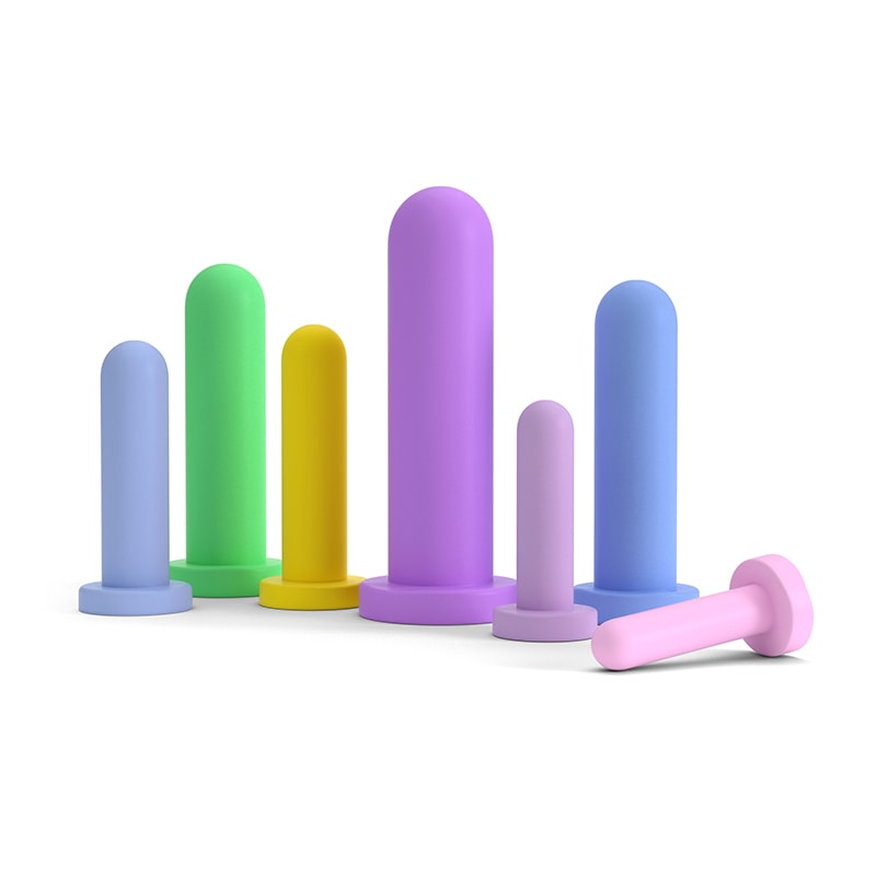 Kit de Dilatadores Ginecológicos em Silicone Médico com 7 Tamanhos Diferentes - Adão e Eva Ella | Disponível em 2 Cores - 2