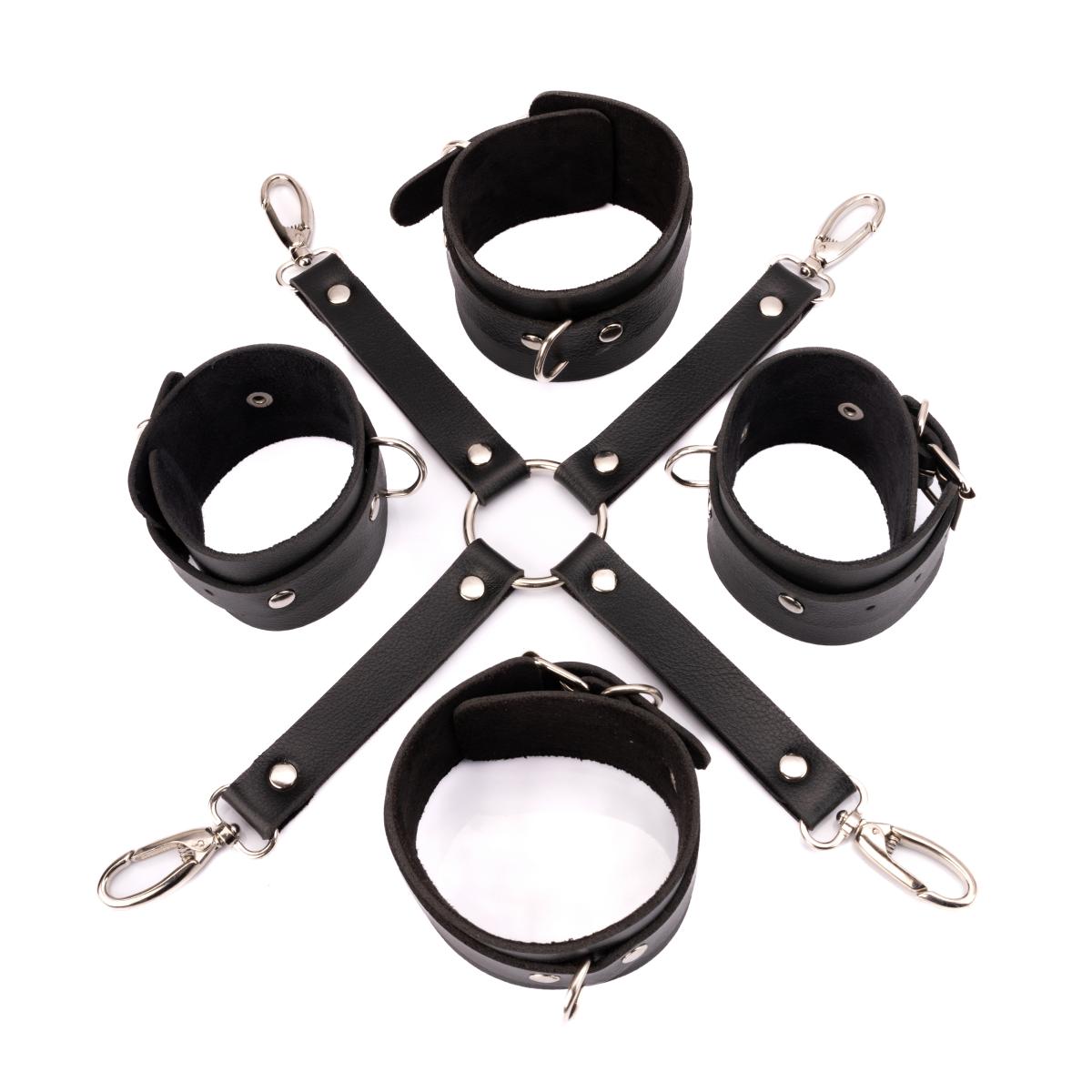 Kit Separador em X com Braceletes e Tornozeleira Ajustável | New Star Couros - 2