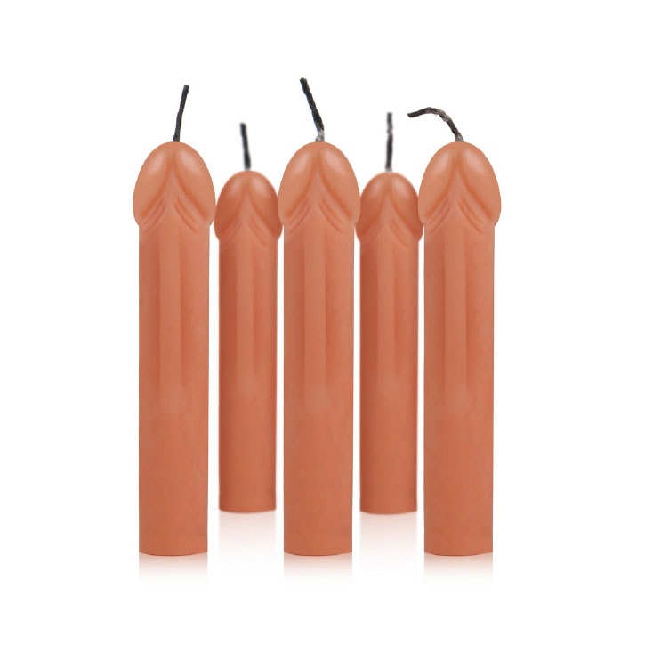 Kit com Velas para Bolo em Formato de Pênis -  Adão & Eva | 9,5 cm | 5 Unidades - 2