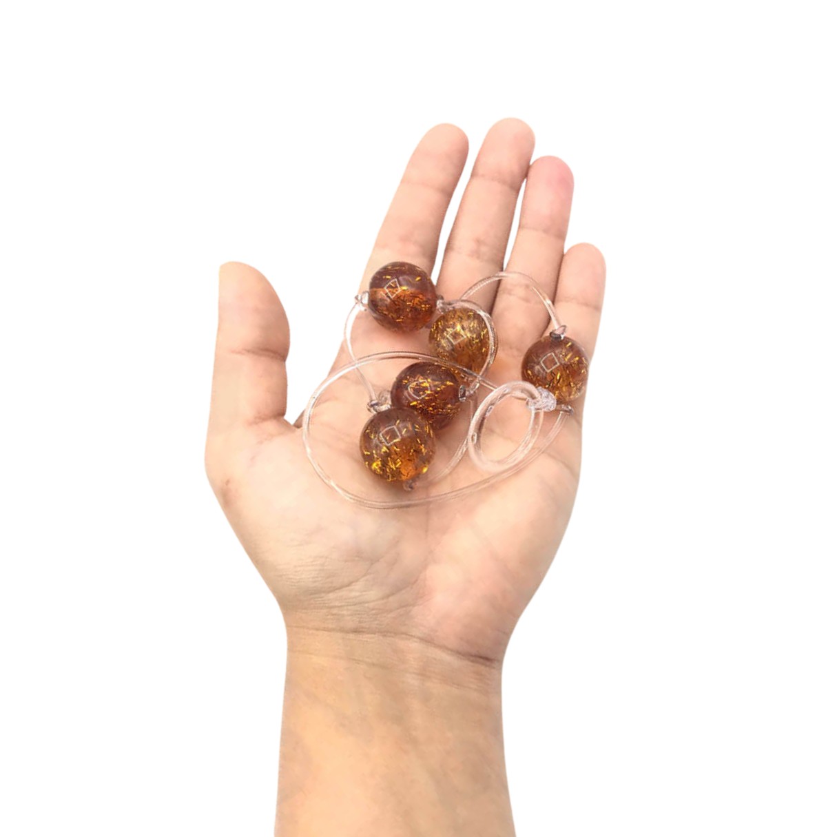 Colar Tailandês com 5 Bolinhas e Cordão de Segurança Transparente - La Pimienta | Disponível em 3 Cores - 4