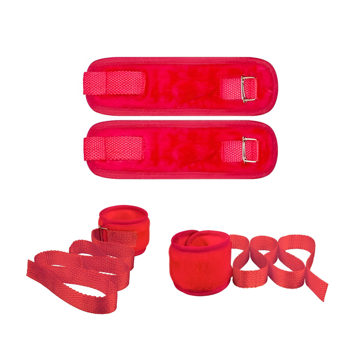 Kit Bondage em Pelúcia com Algemas, Tornozeleiras e Venda - La Pimienta Sado | Disponível em 5 Cores - 4