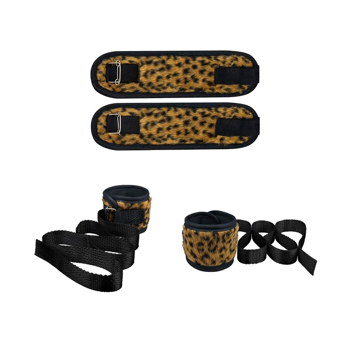 Kit Bondage em Pelúcia com Algemas, Tornozeleiras e Venda - La Pimienta Sado | Disponível em 5 Cores - 12