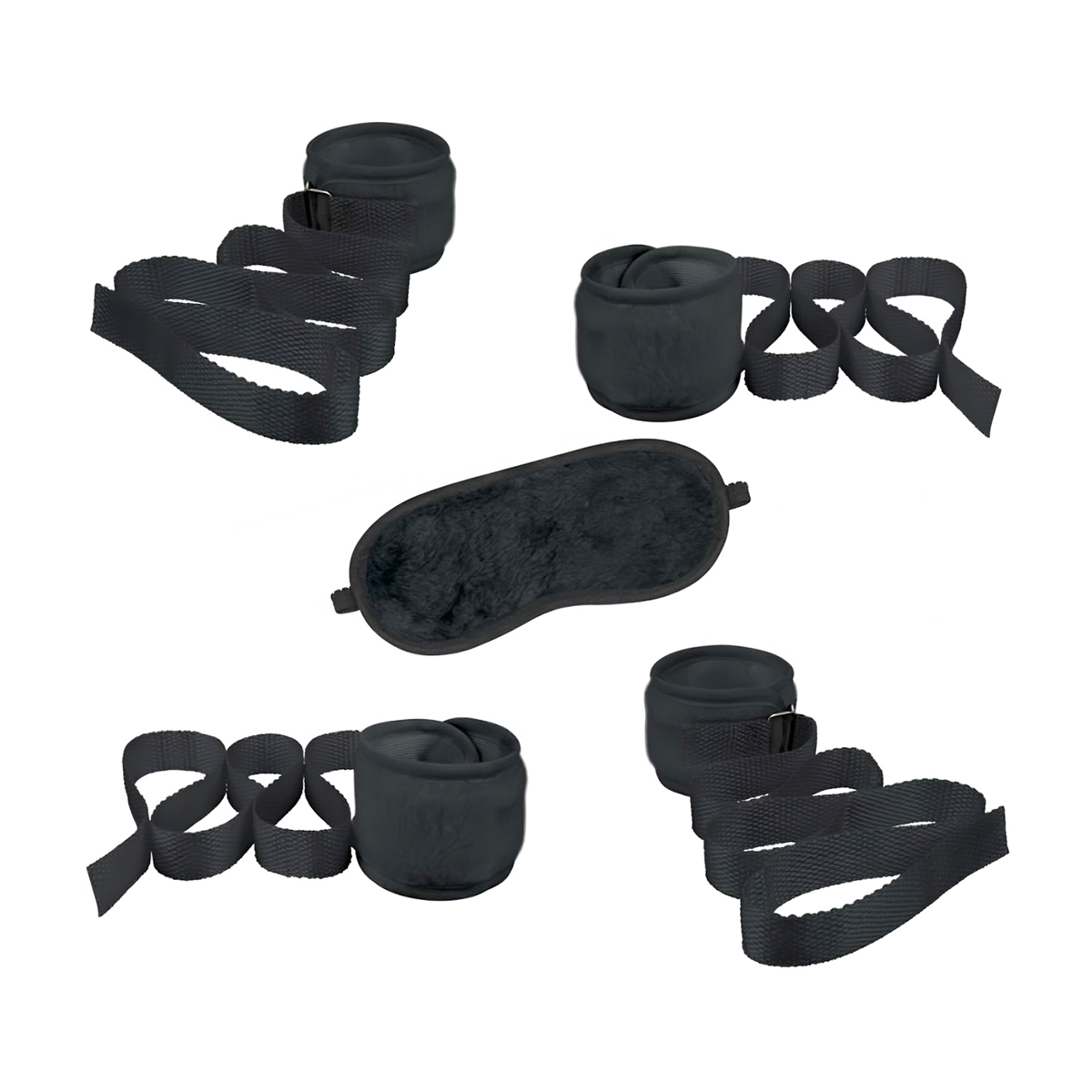Kit Bondage em Pelúcia com Algemas, Tornozeleiras e Venda - La Pimienta Sado | Disponível em 5 Cores - 13