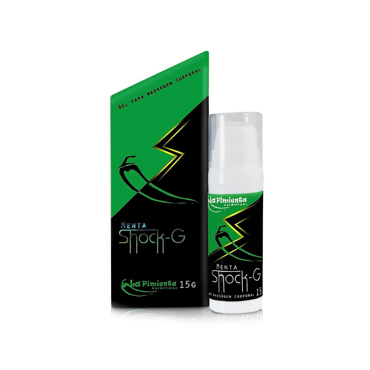 Gel Excitante Unissex Beijável que Vibra e Aquece - La Pimienta Shock-G - 15g | Disponível em 13 Sabores - 12