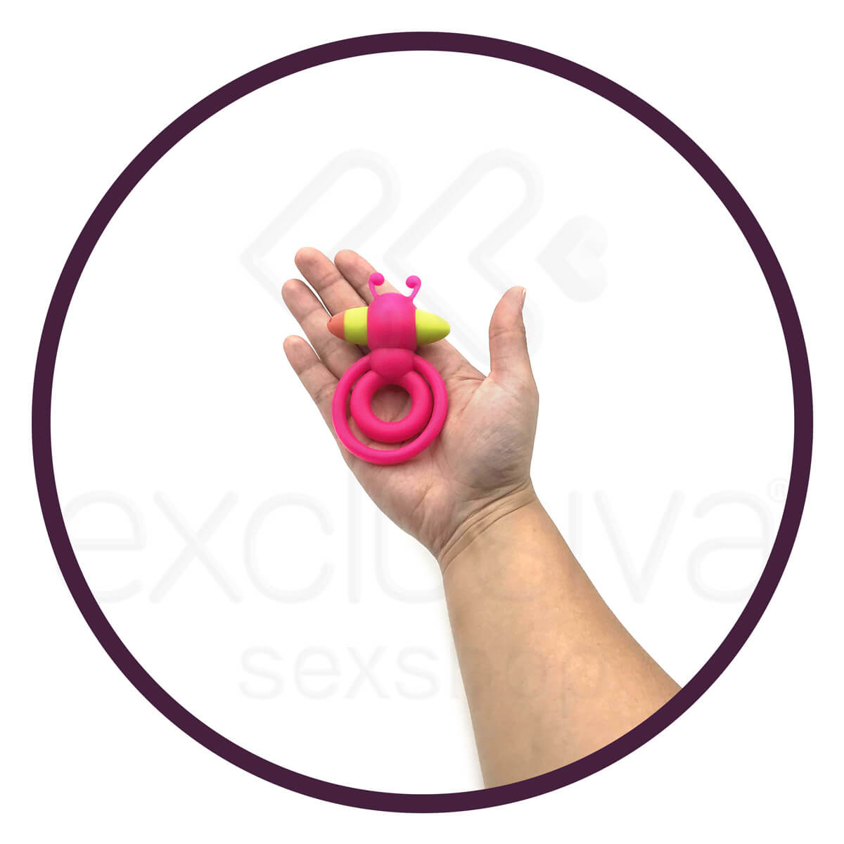 Anel Peniano Duplo em Silicone com Estimulador Clitoriano e Vibração Única - Levett - 8,3 x 5,8 cm | Disponível em 4 Cores - 13