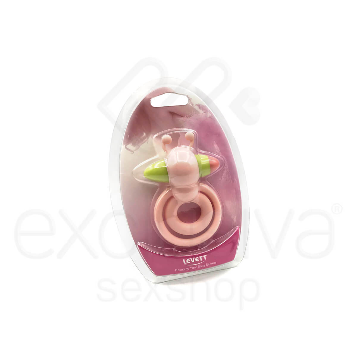 Anel Peniano Duplo em Silicone com Estimulador Clitoriano e Vibração Única - Levett - 8,3 x 5,8 cm | Disponível em 4 Cores - 6