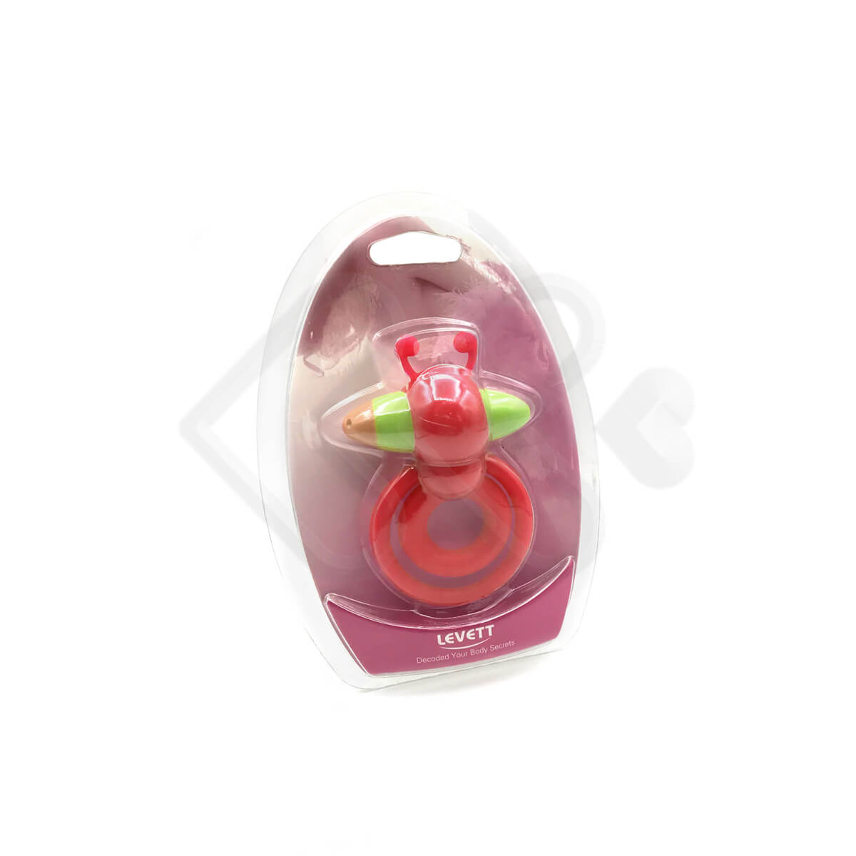 Anel Peniano Duplo em Silicone com Estimulador Clitoriano e Vibração Única - Levett - 8,3 x 5,8 cm | Disponível em 4 Cores - 3