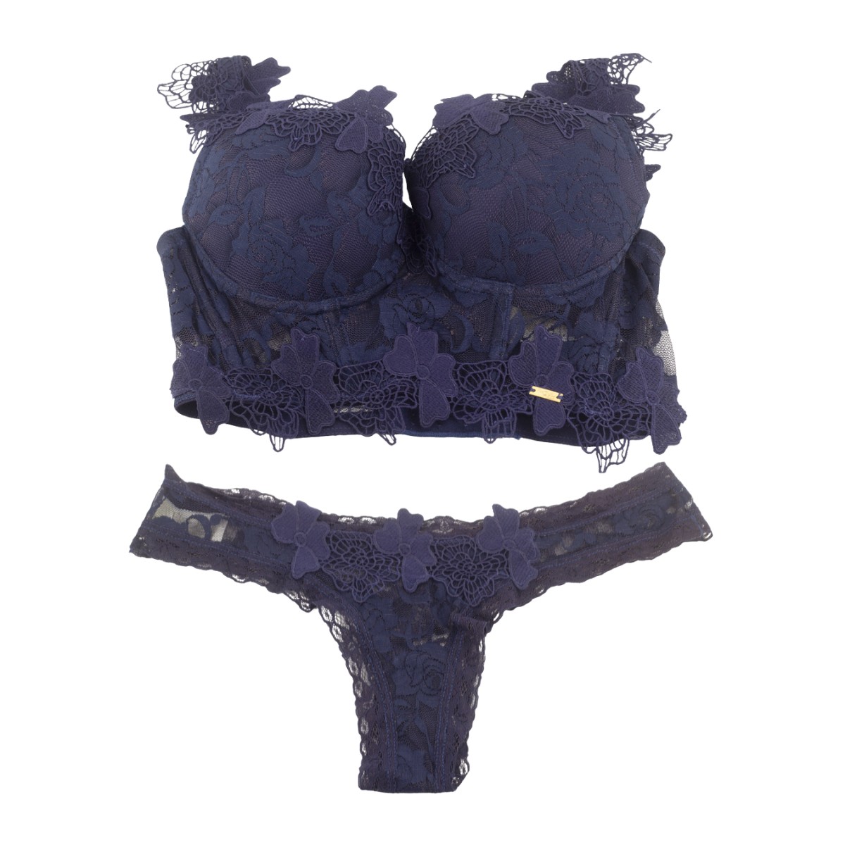 Conjunto em Rendão e Guipir - Lingerie Flor da Rosa | Disponível em 5 Cores e 5 Tamanhos - 7