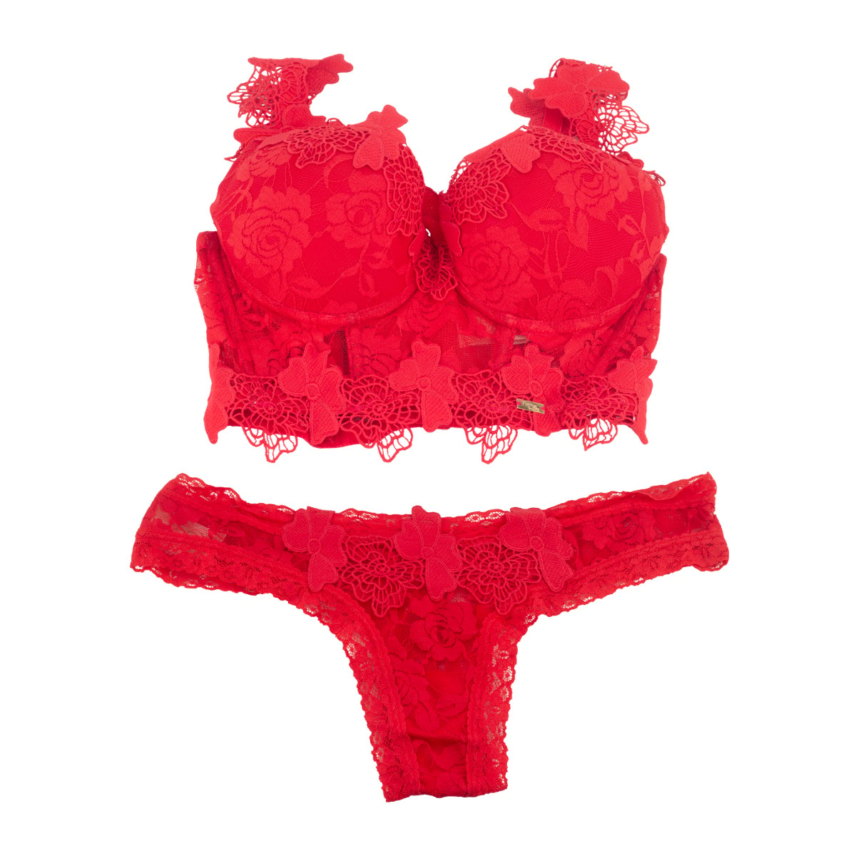 Conjunto em Rendão e Guipir - Lingerie Flor da Rosa | Disponível em 5 Cores e 5 Tamanhos - 10