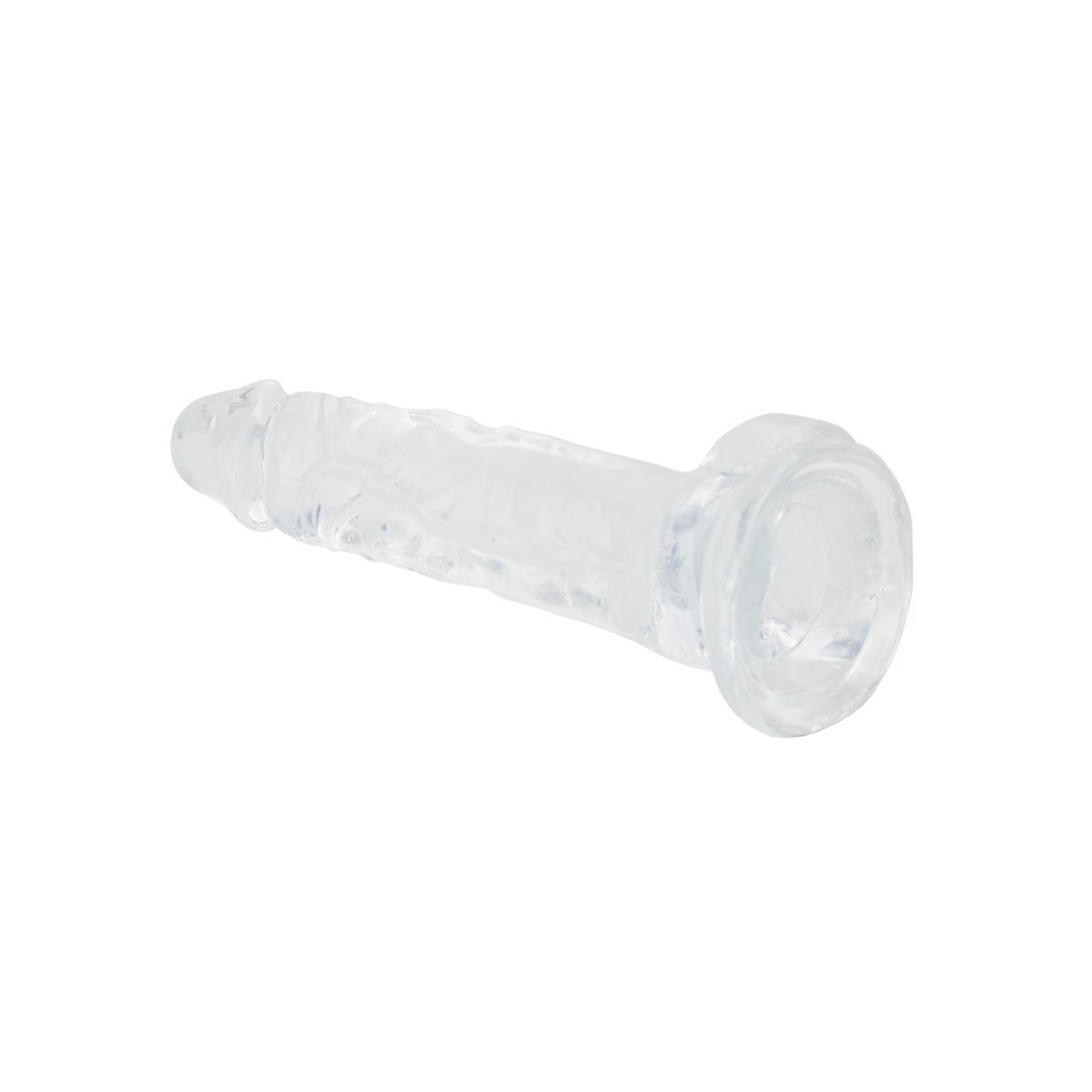 Prótese Peniana Transparente em TPE com Glande Definida, Veias Salientes, Escroto e Ventosa - Lovetoy Flawless Clear 7.5" | 14 x 3,8 cm - 8