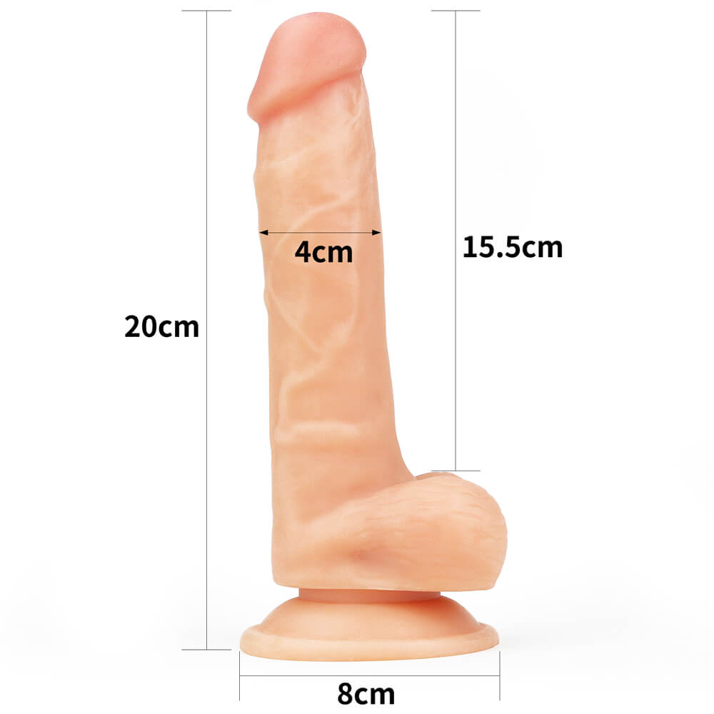 Cinta Peniana em Poliéster com Prótese Peniana Realística com Ventosa, Escroto e Glande Definida - Lovetoy Ingen Strap on Set 7.5  | 15,5 x 4 cm | Disponível em 2 Cores - 13