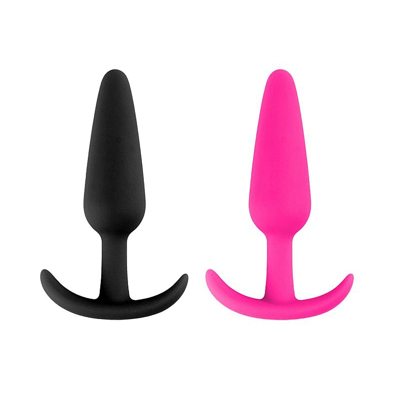 Plug Anal ''P'' em Silicone Aveludado e Formato Cônico - 7,7 x 2,2 cm | Disponível em 2 Cores - 1