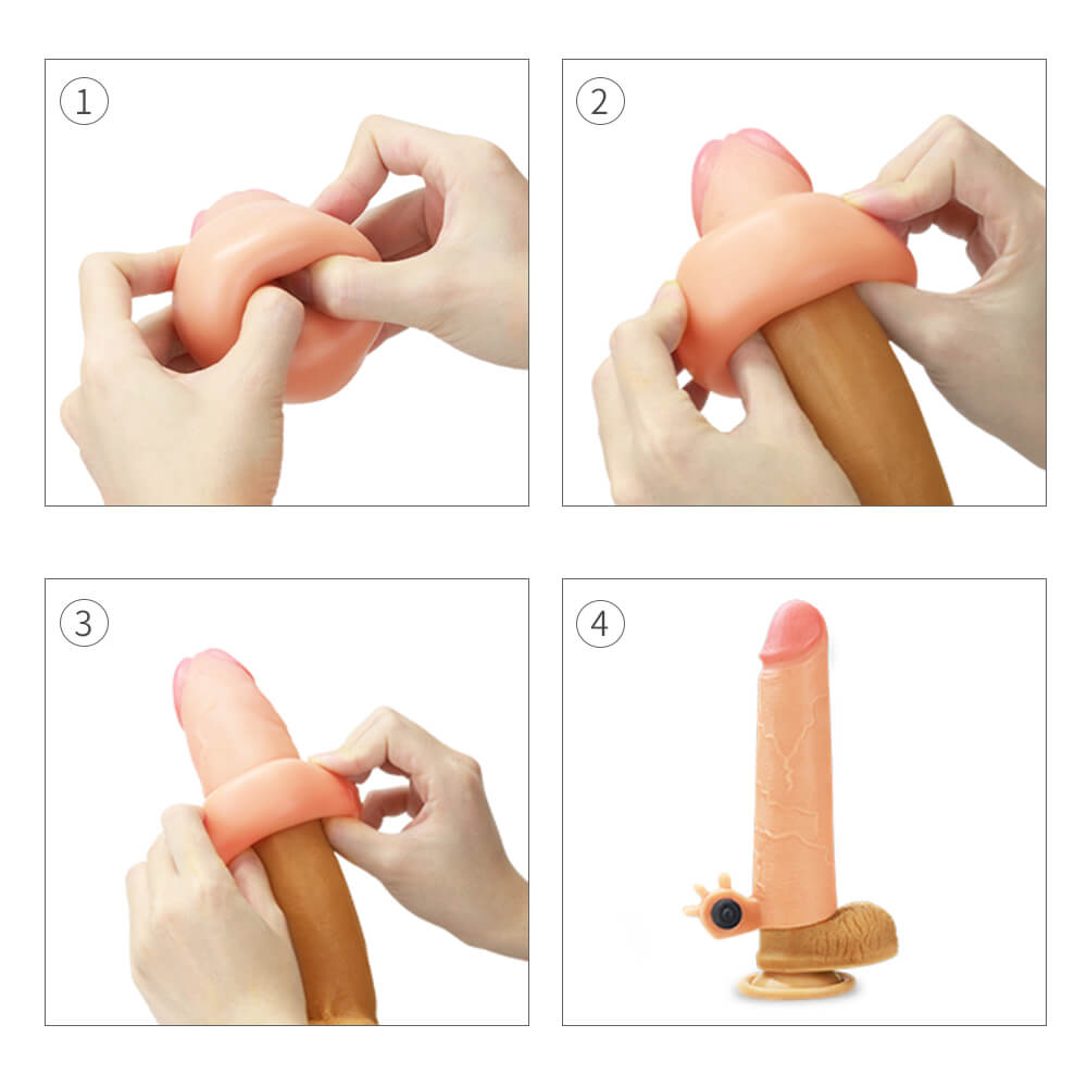 Capa Peniana Extensora com Estimulador de Clítoris e Preenchimento na Ponta - Lovetoy Nature Extender | 17,5 x 3,8 cm | Disponível em 2 Cores - 4