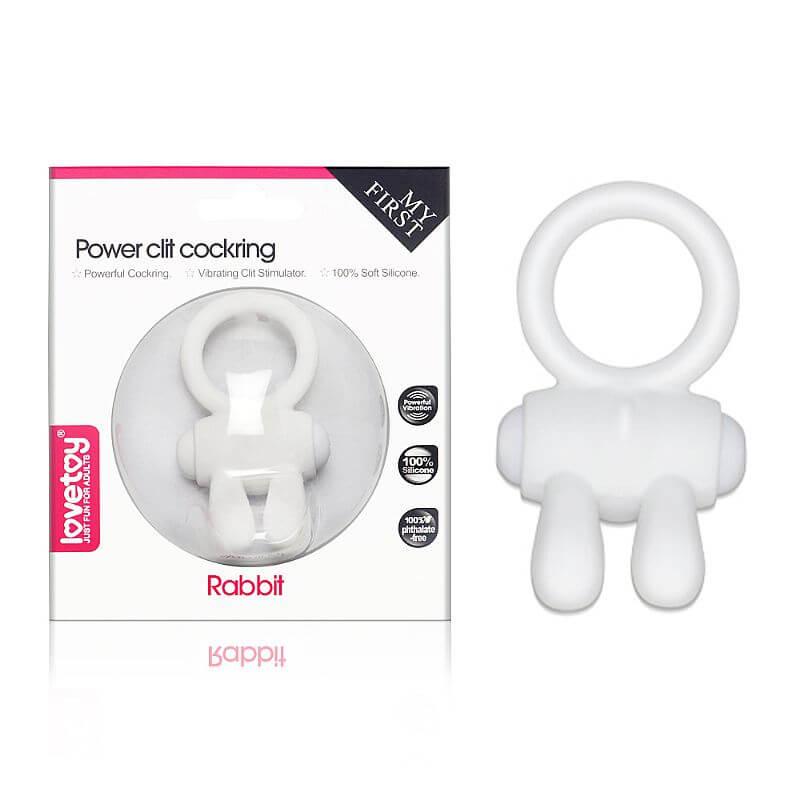 Anel Peniano com Estimulador de Clitóris em Forma de Orelha de Coelho com Vibração Única e Potente - Lovetoy Power Clit Cocking Rabbit | Disponível em 2 cores - 1