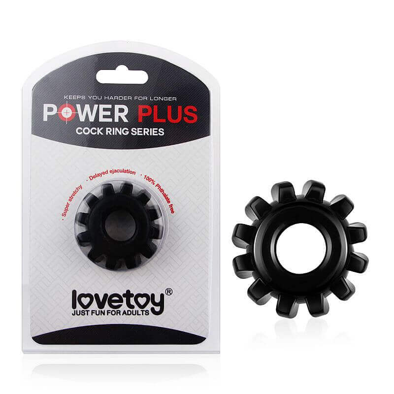Anel Peniano Retardador com Formato de Engrenagem - Lovetoy Power Plus | Disponível em 2 Cores - 1