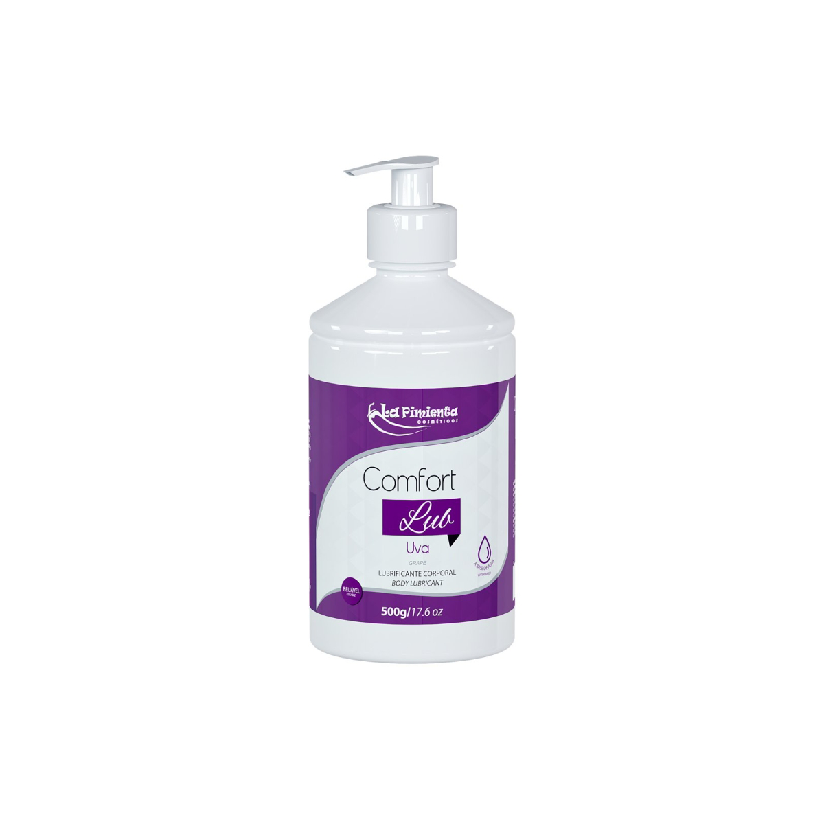 Lubrificante Corporal Beijável à Base D'Água - La Pimienta Comfort Lub | 500g | Disponível em 7 Sabores - 2