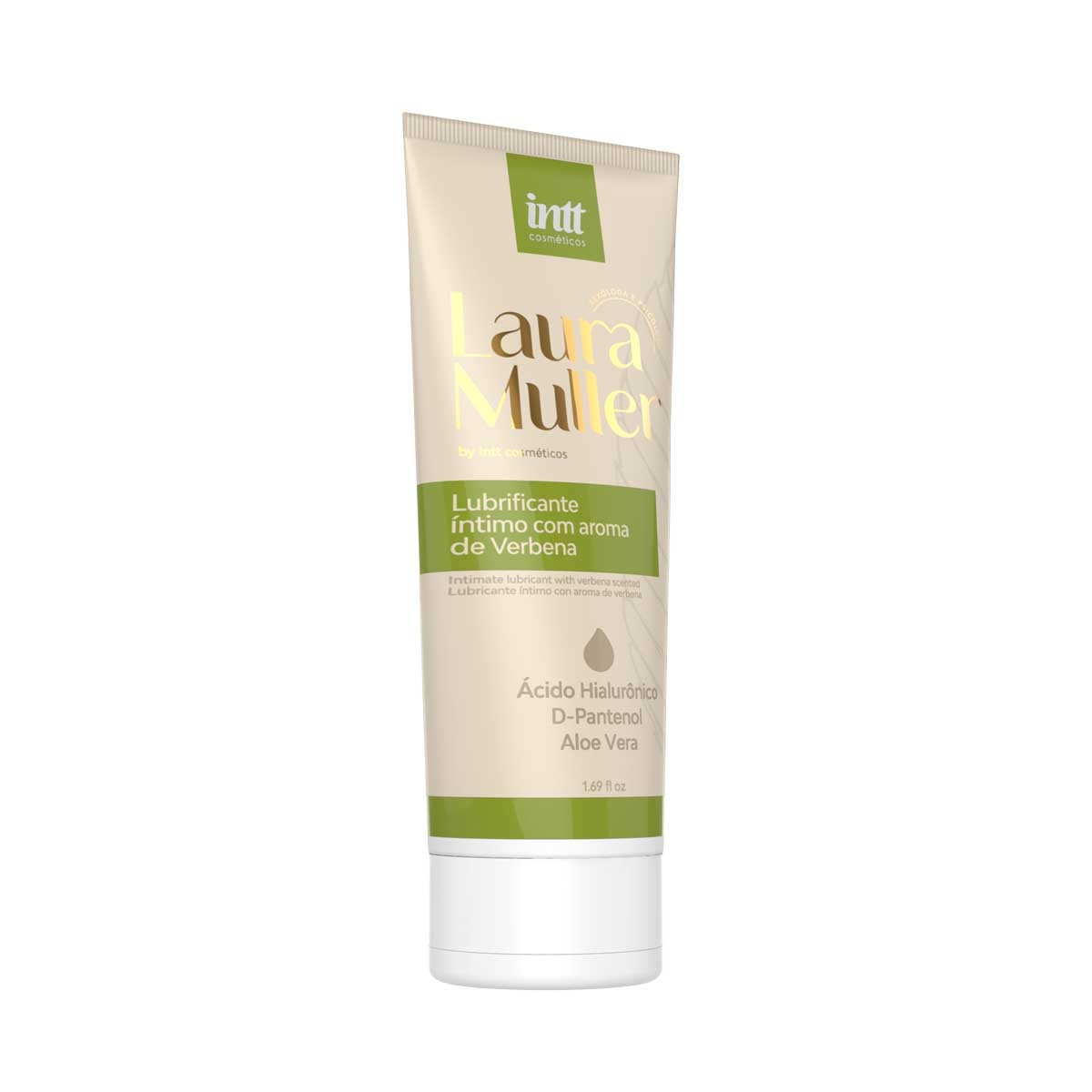 Lubrificante Íntimo à Base d'Água com Ácido Hialurônico, D-Pantenol, Aloe Vera e Aroma de Verbena - Intt By Laura Muller | 50 ml - 2