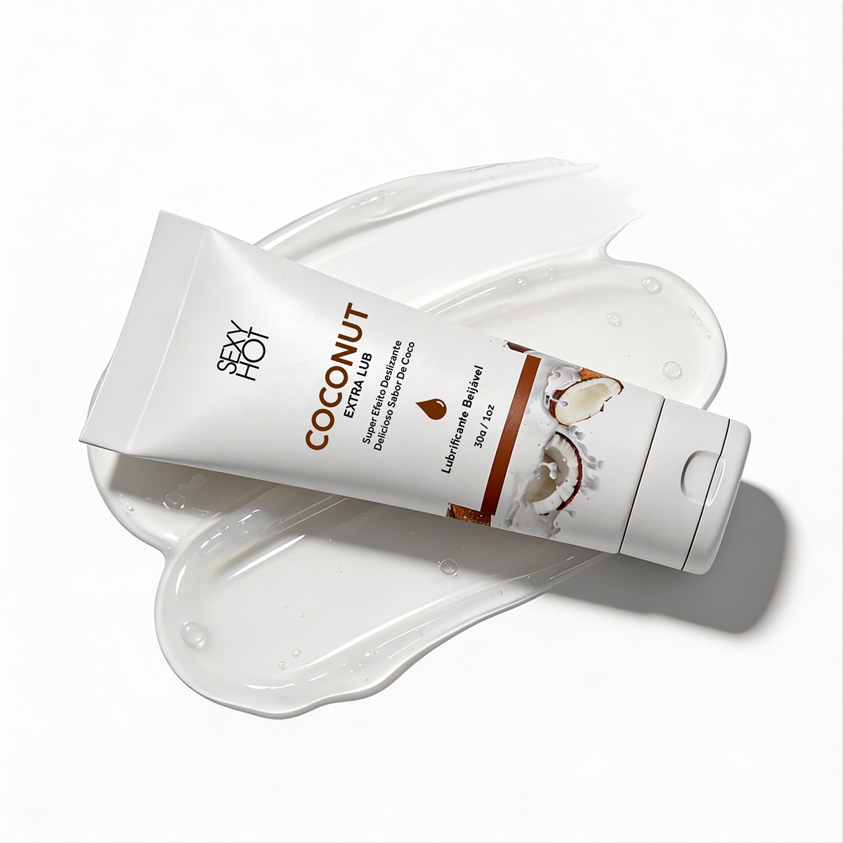 Lubrificante Íntimo Beijável  à Base D'Água Extra Deslizante - Sex Hot Coconut Extra Lub | 30g - 3