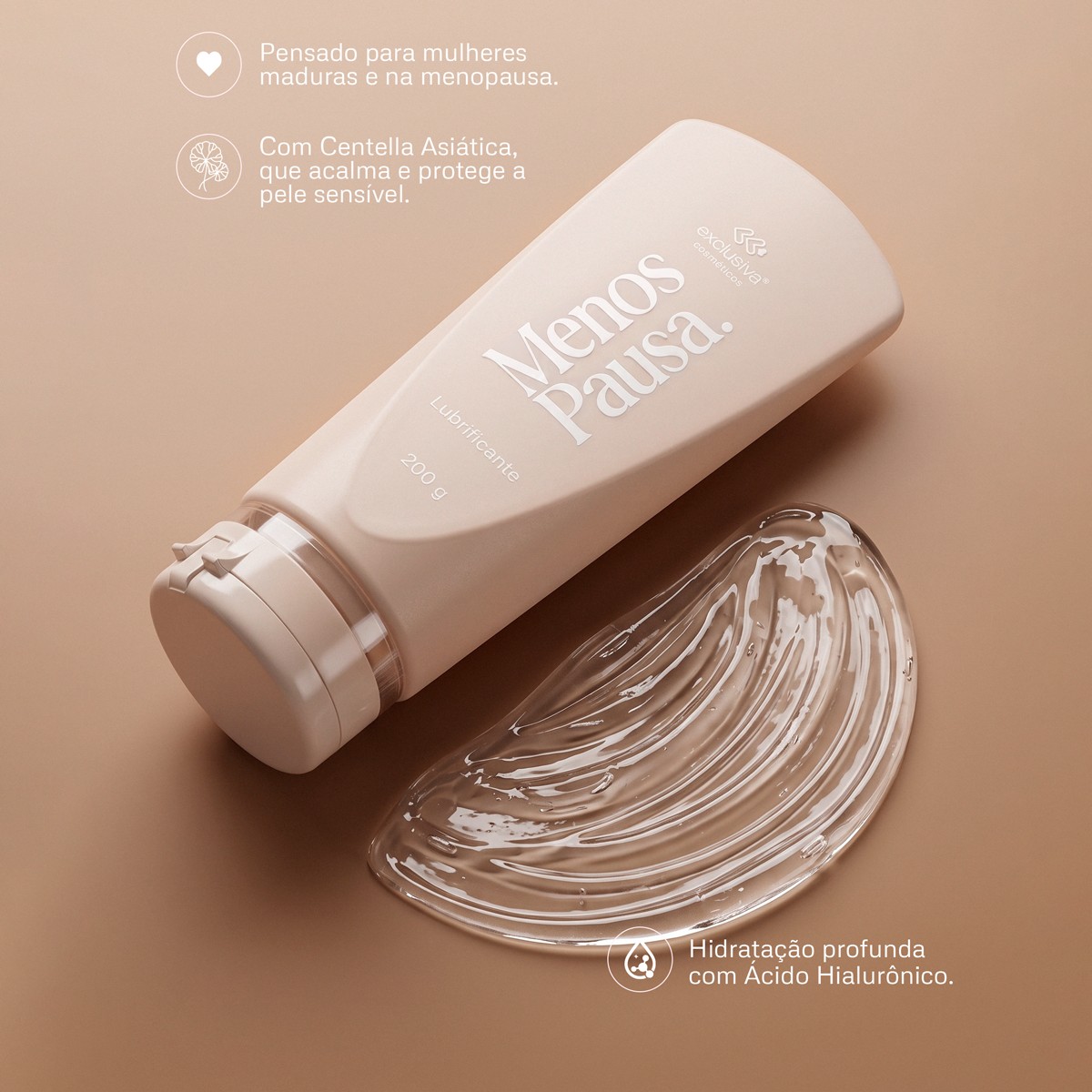 Lubrificante Neutro à base d'Água para Menopausa - Exclusiva Cosméticos MenosPausa | 200g - 2