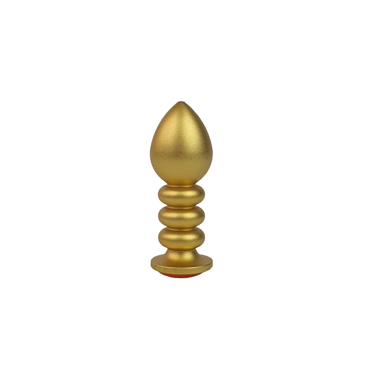 Plug Anal "P" no Formato Escalonado, Dourado e Fosco com Detalhe de Joia - Lust Metal Anal Screw | 7,7 x 2,8 cm | Disponível em 10 Cores - 2
