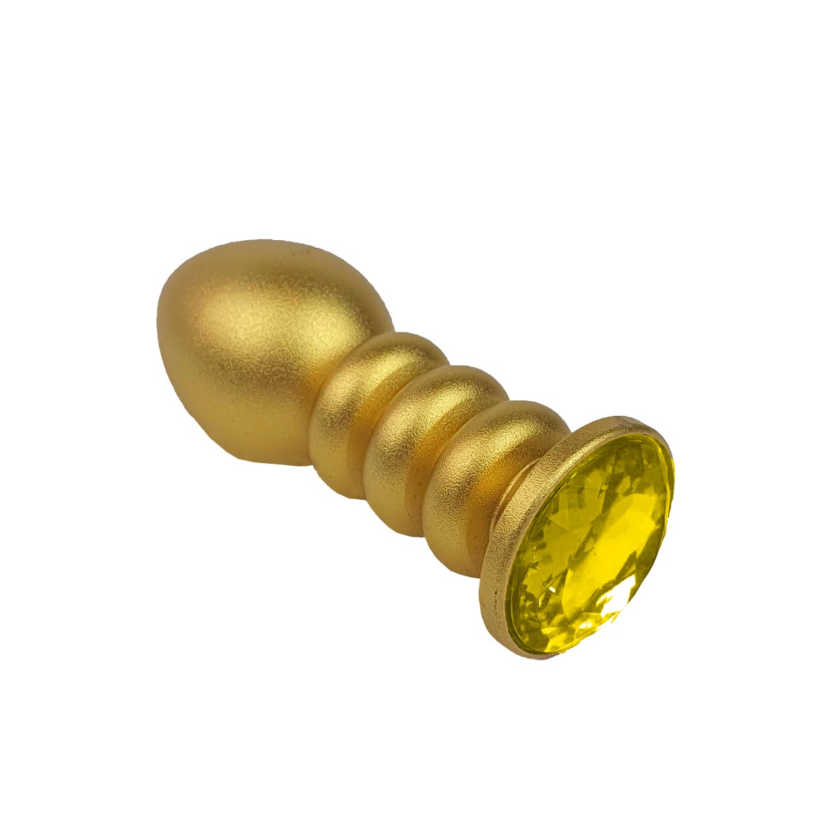Plug Anal "P" no Formato Escalonado, Dourado e Fosco com Detalhe de Joia - Lust Metal Anal Screw | 7,7 x 2,8 cm | Disponível em 10 Cores - 4