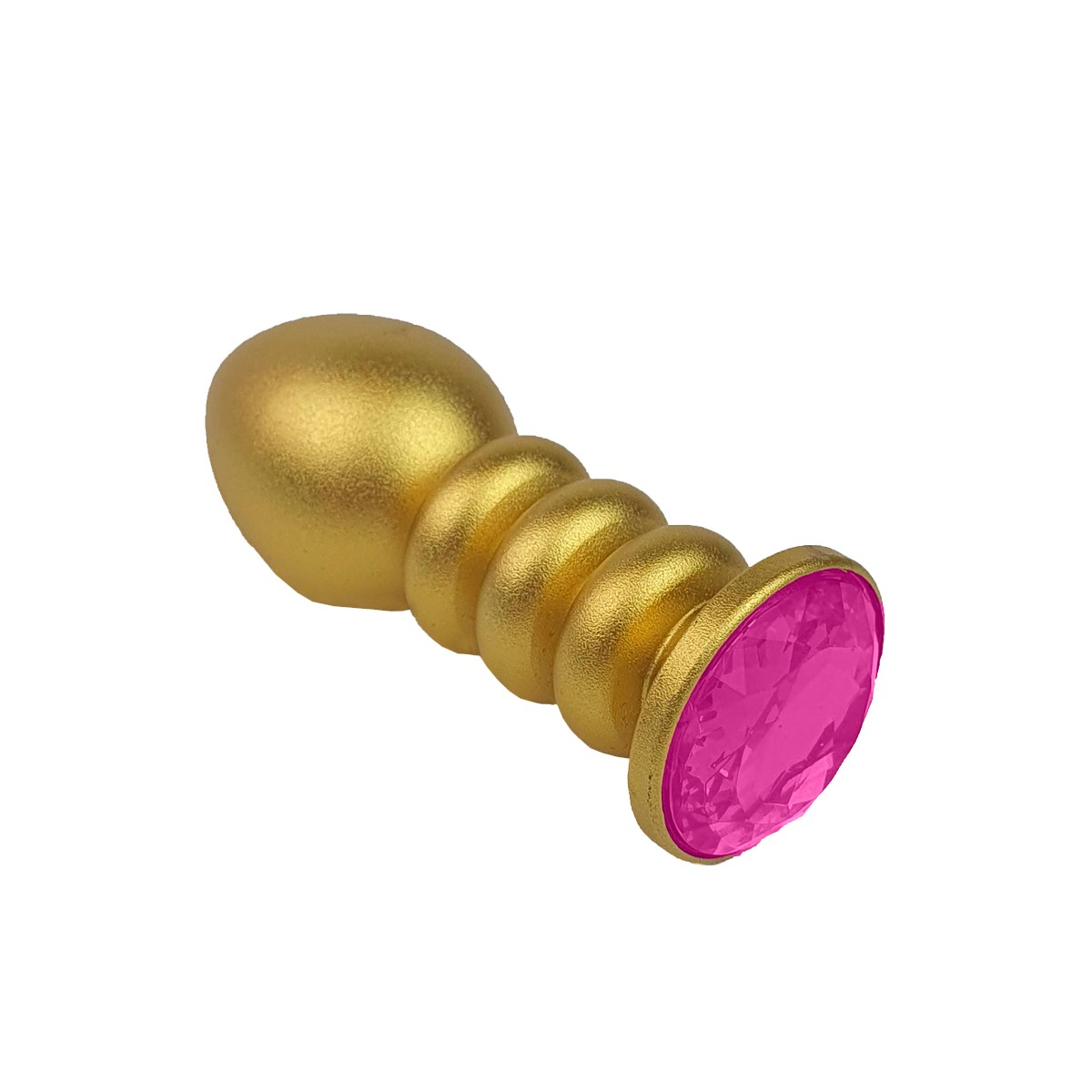 Plug Anal "P" no Formato Escalonado, Dourado e Fosco com Detalhe de Joia - Lust Metal Anal Screw | 7,7 x 2,8 cm | Disponível em 10 Cores - 8