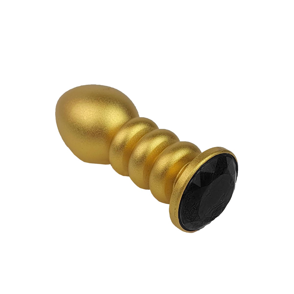 Plug Anal "P" no Formato Escalonado, Dourado e Fosco com Detalhe de Joia - Lust Metal Anal Screw | 7,7 x 2,8 cm | Disponível em 10 Cores - 12