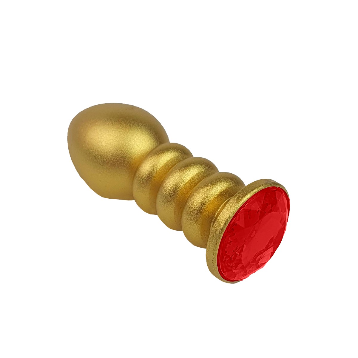 Plug Anal "P" no Formato Escalonado, Dourado e Fosco com Detalhe de Joia - Lust Metal Anal Screw | 7,7 x 2,8 cm | Disponível em 10 Cores - 13