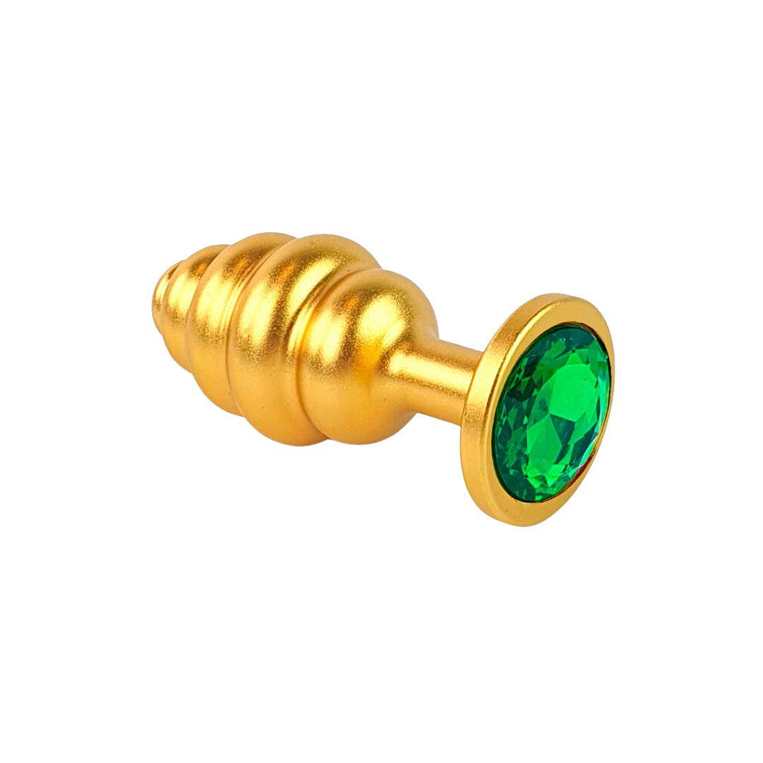 Plug Anal ''M'' Escalonado Dourado Fosco com Joia na Base - Lust Metal Hive Pug | 7,2 x 3,3 cm | Disponível em 11 Cores - 9